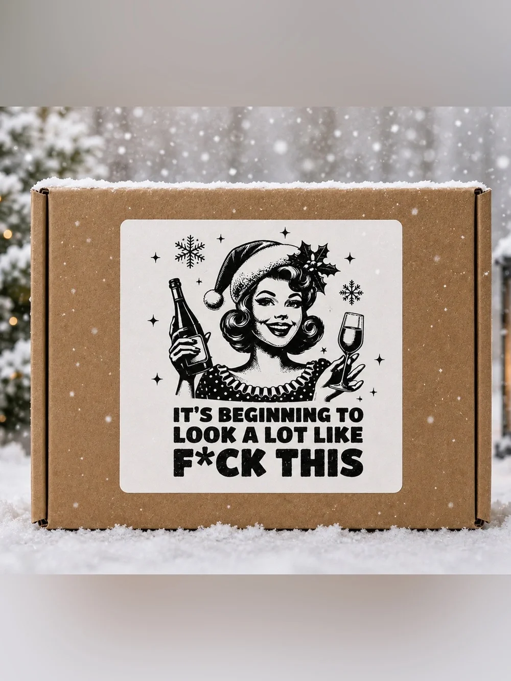Funny Festive Christmas Stickers 3”x3”-100ct.
